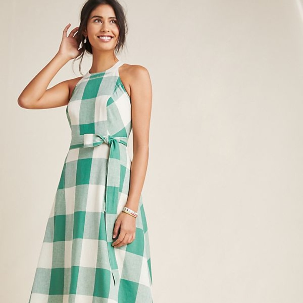 Anthropologie Gingham Dress